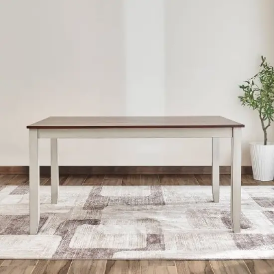 Ellsworth Wood Dining Table Medium Brown - Vifah image {1}