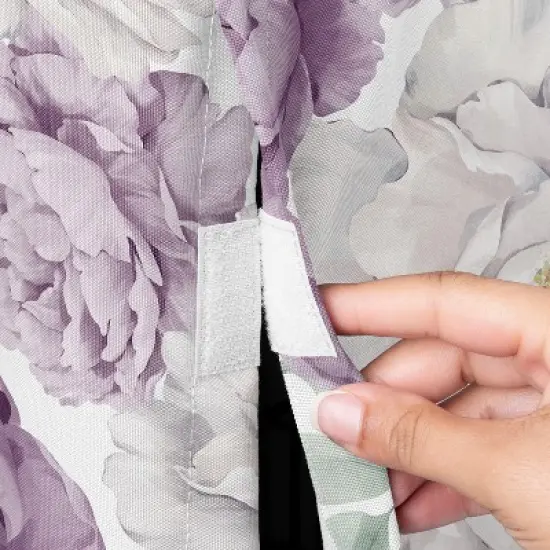 Sweet Jojo Designs Girl Dog Crate Kennel Cover 24in. Peony Floral Garden Purple Ivory and Green image {2}