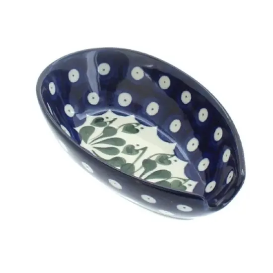 Blue Rose Polish Pottery 381 Ceramika Artystyczna Small Spoon Rest image {1}