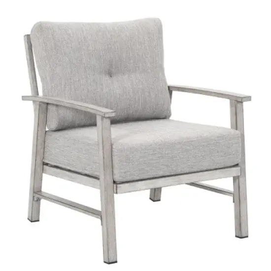 COWLOWN 2 Pieces Outdoor Patio Chairs, Aluminum Armchair Conversation Set with Thick Cushions, All-Weather Patio Furniture for Garden, Poolside, Lawn image {9}