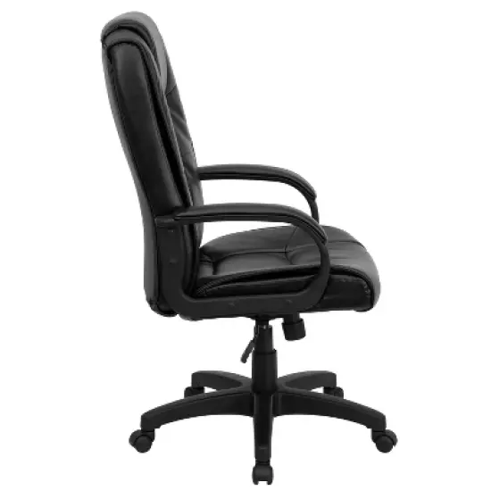 Emma and Oliver High Back Multi-Line Stitch Executive Swivel Office Chair with Arms image {7}