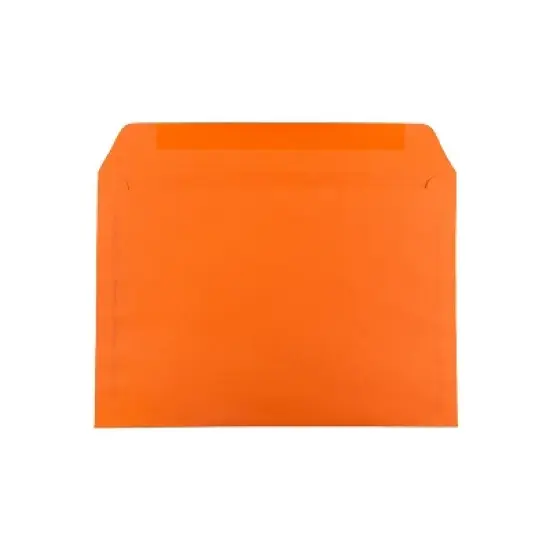 JAM Paper 9 x 12 Booklet Colored Envelopes Orange Recycled 25/Pack (5156772) image {1}