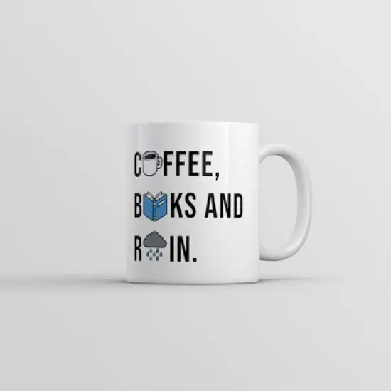 Crazy Dog Coffee Books and Rain Mug Funny Caffeine Reading Storm Lovers Novelty Cup-11oz image {6}