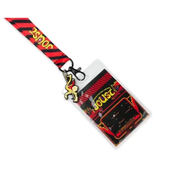 Crowded Coop, LLC Midway Arcade Games Lanyard w/ ID Holder & Charm - Joust image {1}