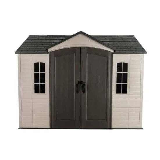 Lifetime 10' x 8' Outdoor Storage Shed Desert Sand: Secure, UV-Protected, Weather-Resistant image {8}