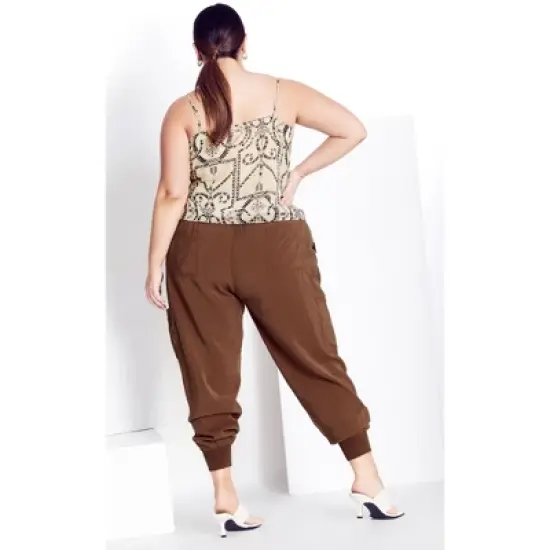 Women's Plus Size Exotic Tile Top - ivory | CITY CHIC image {1}