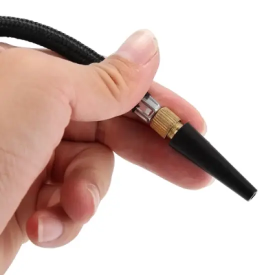 Unique Bargains Bicycle Air Pump with Needle Nozzle Hose Black 1 Set image {5}