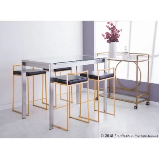 Set of 2 27" Fuji Contemporary Counter Height Barstool - Lumisource image {8}
