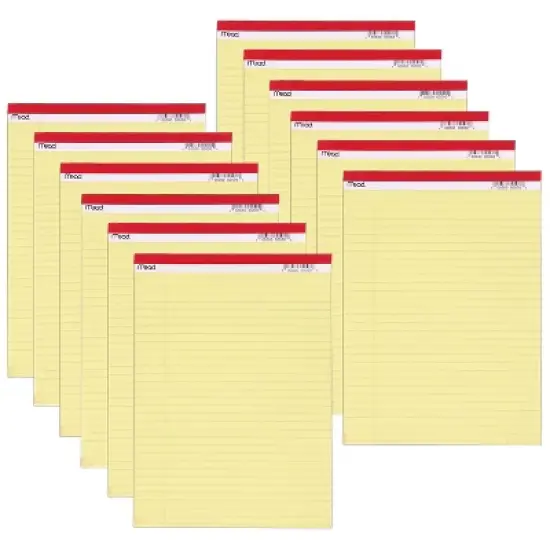Mead&reg; Standard Legal Pad, 8.5" x 11.75", 50 Sheets, 12 Pads image {2}