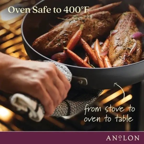 Anolon Advanced Home 11pc Hard Anodized Nonstick Cookware Set Moonstone image {4}