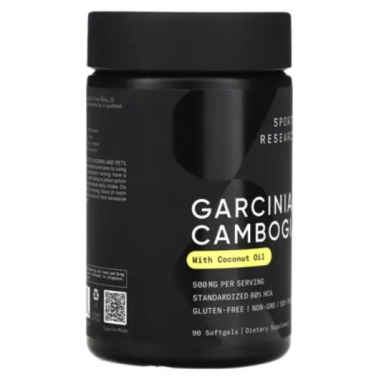 Sports Research Garcinia Cambogia with Coconut Oil, 500 mg, 90 Softgels image {3}