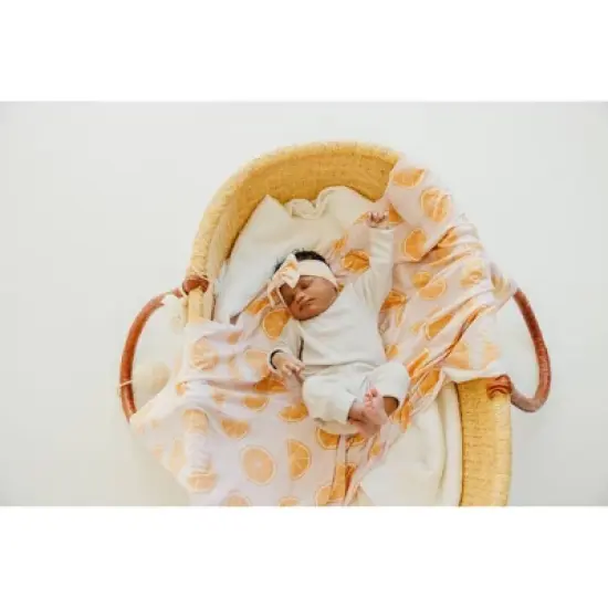 Copper Pearl Premium Knit Swaddle Blanket - Cutie Orange image {2}
