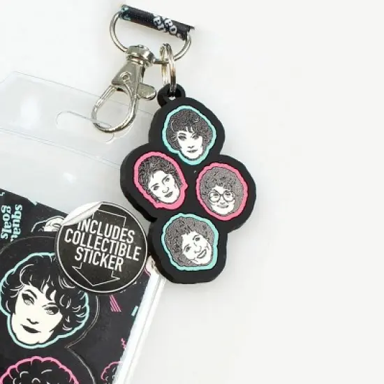 Golden Girls Squad Goals ID Lanyard Badge Holder With Collectible Sticker image {2}