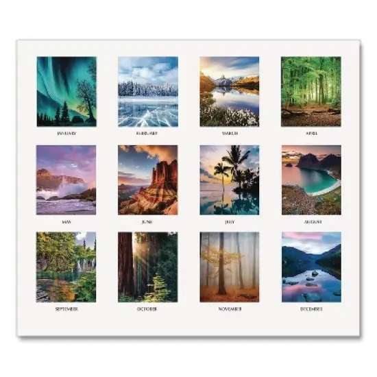 Earthscapes Scenic Desk Pad Calendar, Scenic Photos, 22 x 17, White Sheets, Black Binding/Corners,12-Month (Jan-Dec): 2026 image {2}