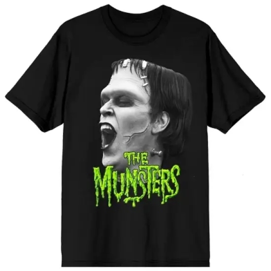 The Munsters Rob Zombie Remake Big Face Monotone Herman Crew Neck Short Sleeve Women's Black T-shirt image {3}