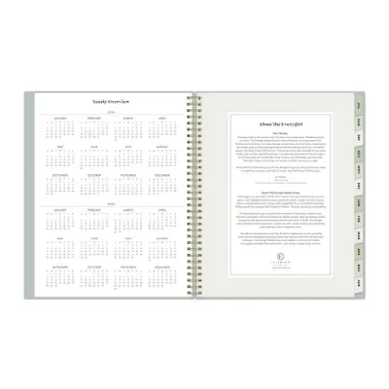 The Everygirl X Day Designer 2024-25 Weekly/Monthly Planner 11"x8.5" Wirebound Soft Sage: Adult Agenda, Tabs, July-June image {7}