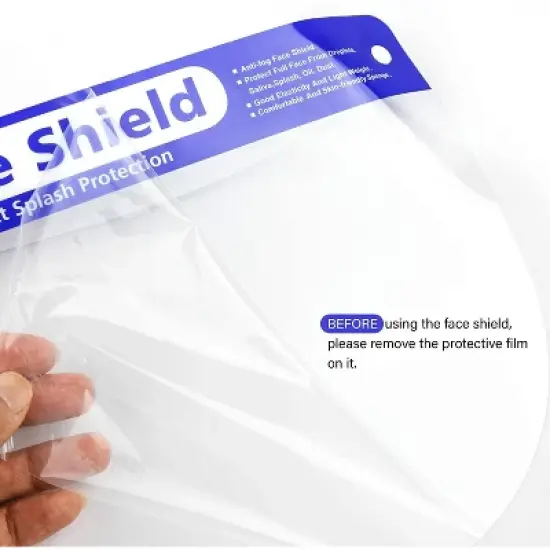 VastMedic 3 Pack Reusable Face Shields with Anti-Fog Coating image {2}