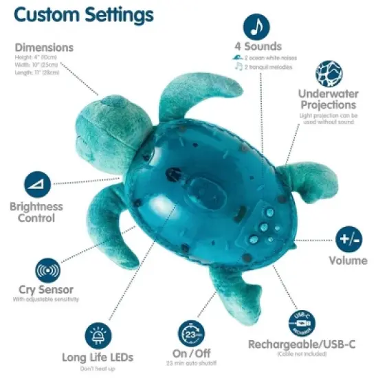 Cloud B Tranquil Turtle Sound Machine and Nightlight Toy &ndash; New Edition image {4}