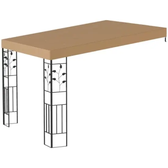 Outsunny 10' x 10' Outdoor Pergola Canopy, Metal Patio Canopy with Drainage Holes for Backyard, Garden, Porch image {6}