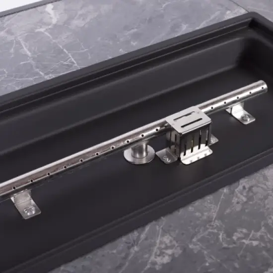 Christopher Knight Home Wayne 50,000 BTU Outdoor Square Propane Fire Pit Table with Rain Cover and Glass Wind Guard image {6}