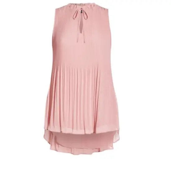 Women's Plus Size Adore Pleat Top  - Rose Pink | CITY CHIC image {2}