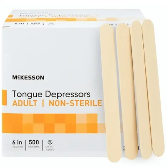 McKesson Tongue Depressor, Adult, 6 in, 500 Count, 10 Packs, 5000 Total image {3}