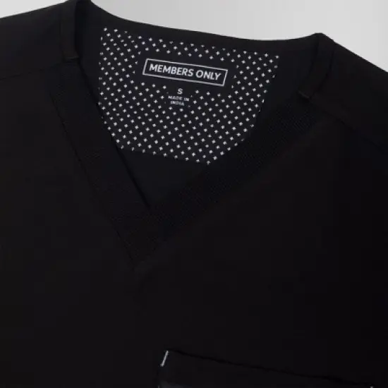 Members Only Men's Manchester V-Neck Scrub Top With Waist & Sleeve Pockets image {6}