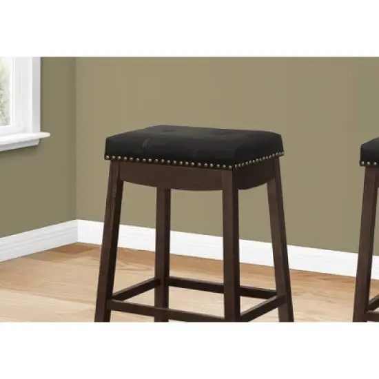 2pk 29" Upholstered Bar Height Nailhead Trim Barstools - EveryRoom image {2}
