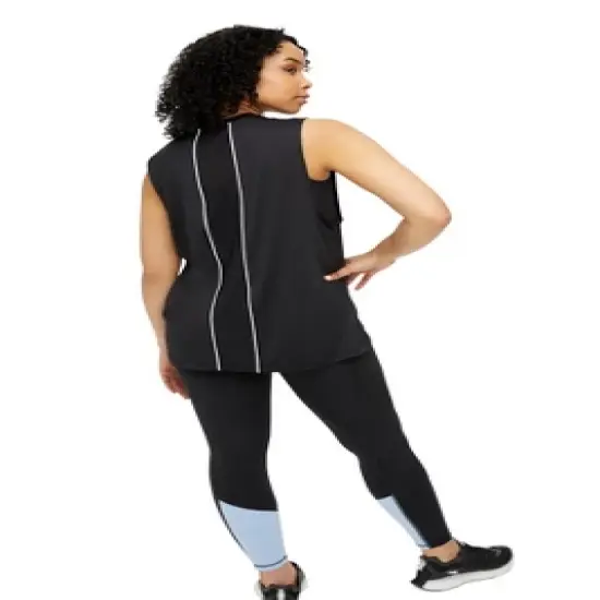 TomboyX Athletic Tank, Sleeveless Low Arm Opening, Mesh Panel Back (XS-6X) image {1}