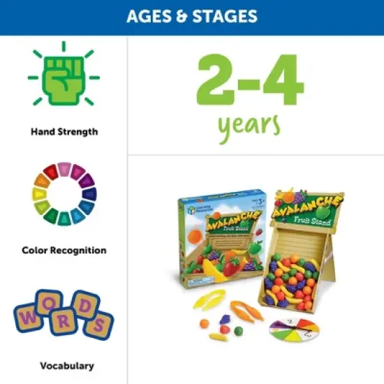 Learning Resources Avalanche Fruit Stand, Fine Motor Game, Ages 3+ image {3}