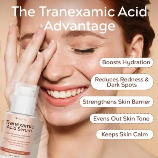 Tree To Tub Tranexamic Acid Serum  Hydrating Serum for Dark Spots & Uneven Skin Tone with Alpha-Arbutin & Hyaluronic Acid for All Skin Types image {1}