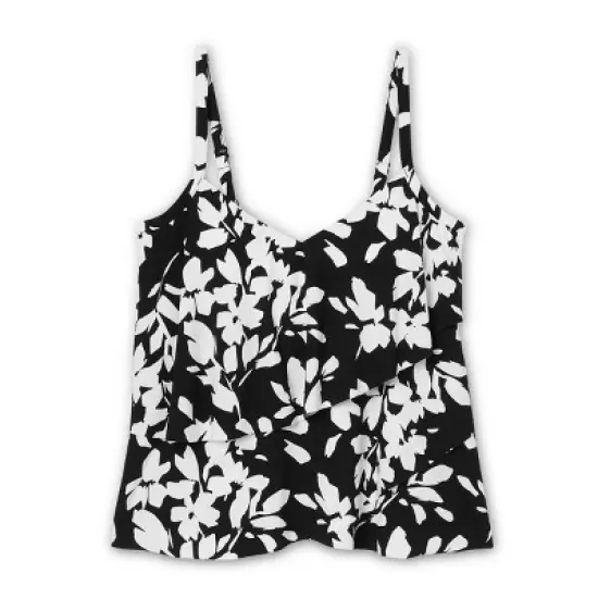 Women's UPF 50 V-Neck Angled Tiered Tankini Top - Aqua Green&reg; image {4}