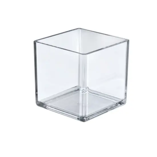 Azar Displays 5" Deluxe Clear Acrylic Square Cube Bin for Counter, 2-Pack image {2}