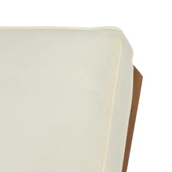 GDFStudio Alisa Outdoor Acacia Wood Armless Adjustable Chaise Lounges with Cushion (Set of 2) image {7}