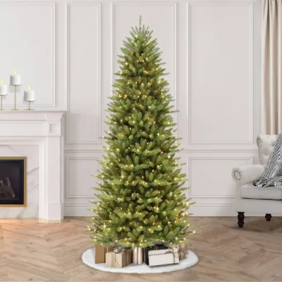 4.5ft Pre-lit Artificial Christmas Tree Fraser Fir - Puleo image {3}