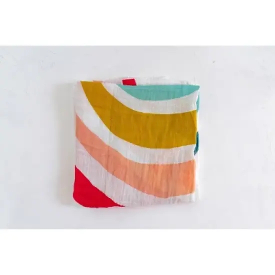 Clementine Kids Rainbow Print Swaddle Wrap image {2}