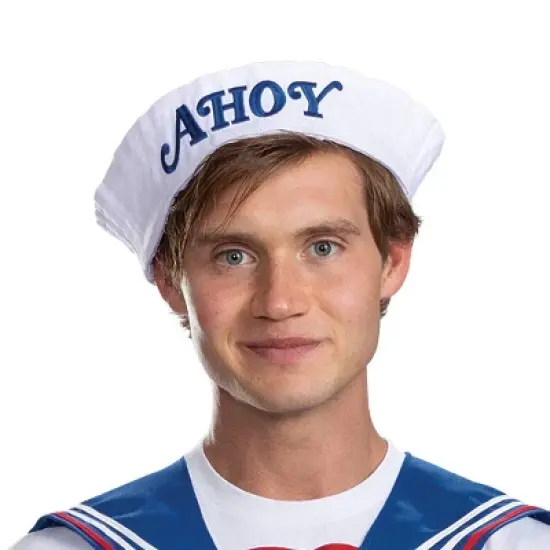 Netflix Stranger Things Adult Scoops Ahoy Disguise Halloween Costume Kit One Size Fits Most: Includes Hat, Collar & Nametag image {5}