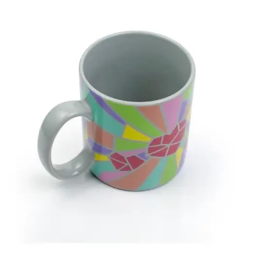 Toynk 2020 Sidewalk Chalk Inspired Mosaic Heart Ceramic Coffee Mug | Holds 16 Ounces image {3}