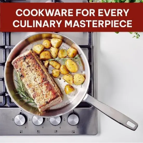 Beka Maestro Frying Pan Skillet - Stainless Steel Pan for Stainless Steel Cookware Set 5-Ply Construction, Oven Safe, Non Toxic Cookware image {5}