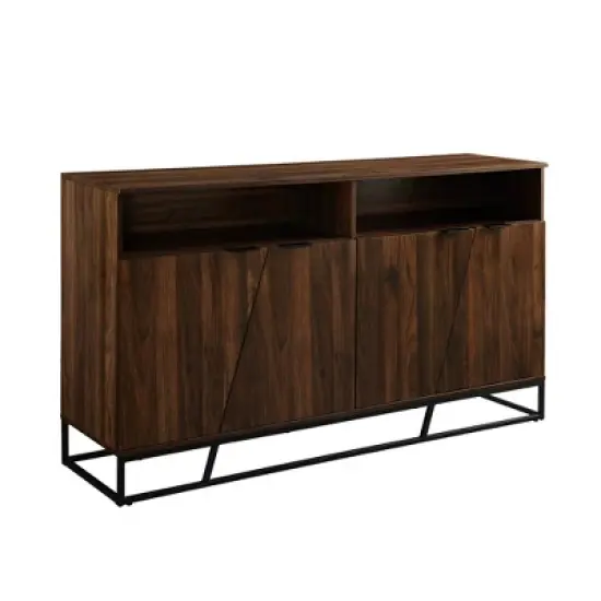 58" 4 Door Contemporary Storage Console Sideboard - Saracina Home image {2}