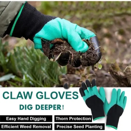 SCUDDLES Heavy Duty Garden Tool Bag with Outdoor Hand Tools - Stainless Steel Garden Tool Kit, Gloves, and Storage Tote (8-Piece Set) image {4}