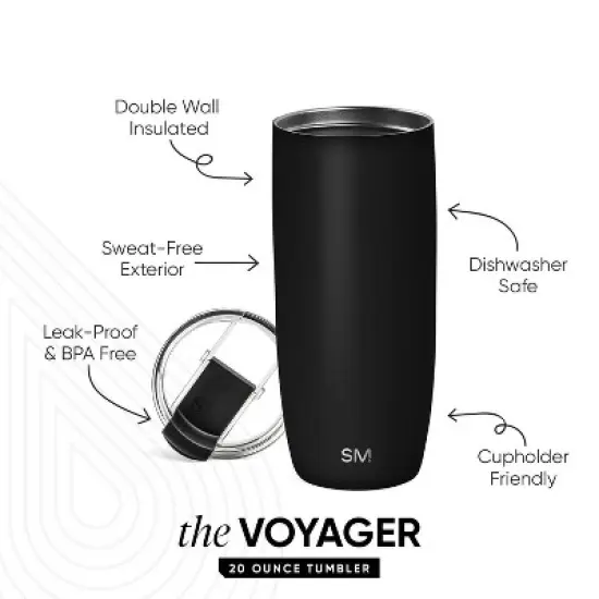 NFL Tampa Bay Buccaneers Simple Modern Stainless Steel Voyager Travel Mug - 20oz image {1}