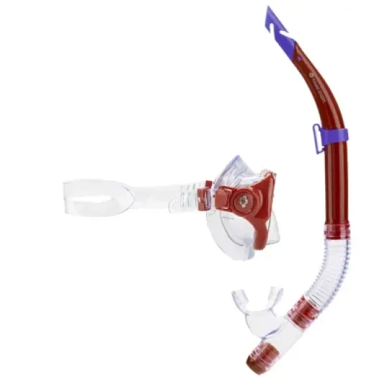 Hawaii Divers Manta Ray Adult Snorkel Combo &ndash; Red (Unisex) image {2}