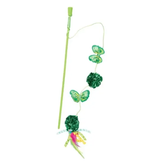 Spot Butterfly and Mylar Teaser Wand Cat Toy - Assorted Colors image {2}