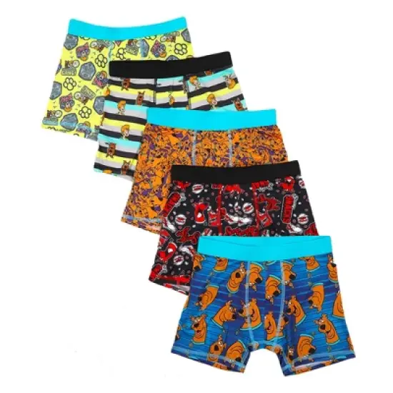 Scooby Doo Classic Cartoon Characters Boys Underwear 5pk Boxer Briefs Set image {3}