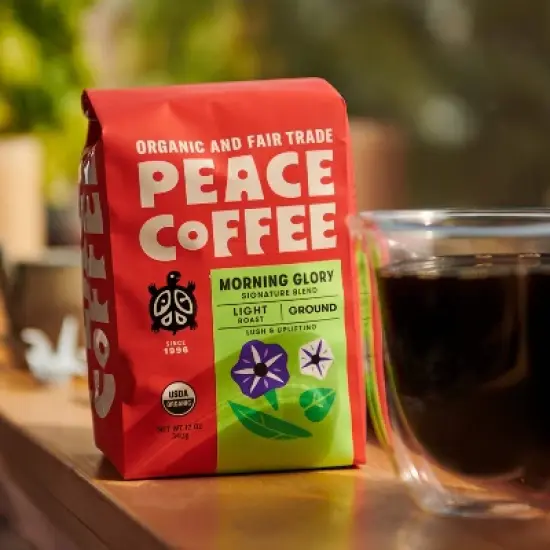 Peace Coffee Morning Glory Light Roast Ground Coffee - 36oz/3ct image {3}