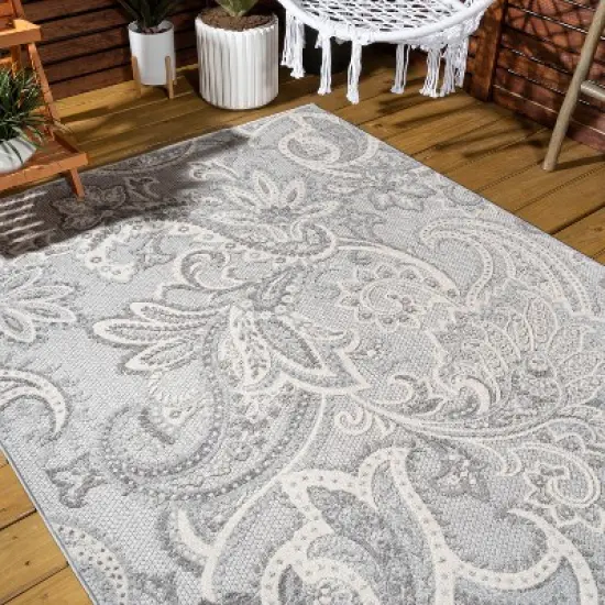 Julien Paisley High-Low Indoor/Outdoor Area Rug - JONATHAN Y  image {7}