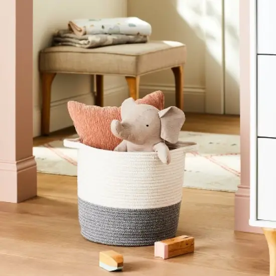 Coiled Rope Bin with Color Band - Cloud Island&trade; image {1}