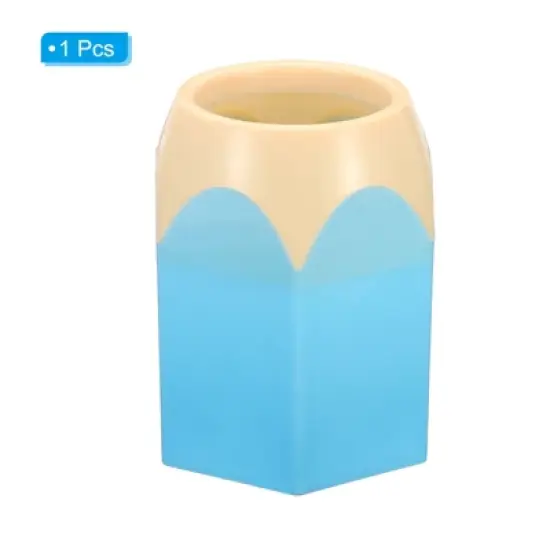 Unique Bargains Desk Cute Pencil Shape Pen Pencil Holders Cup 1 Pc image {2}