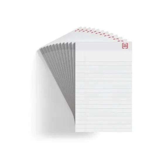 Sustainable Earth Notepads 5" x 8" Wide White 50 Sheets/Pad 12 Pads/PK (19938) 886428 image {8}